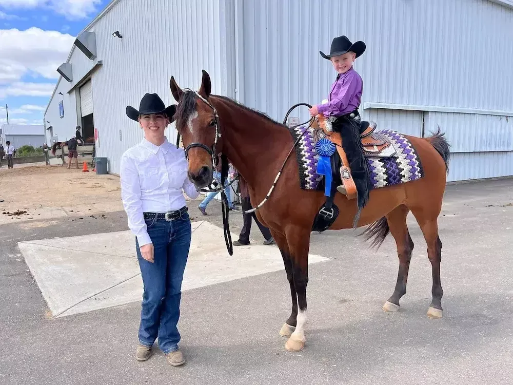 Shai, Arabian mare used for western riding lessons at MSB Riding Academy in Howell, Michigan